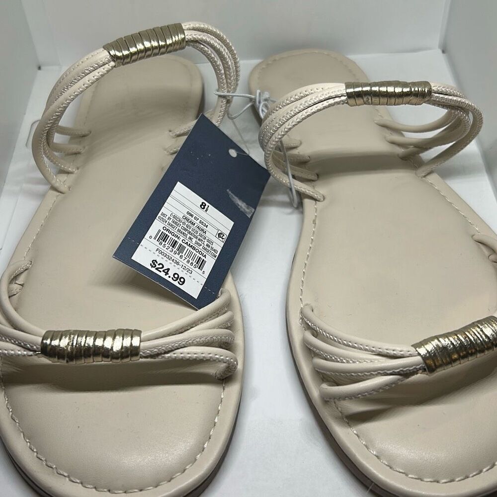Universal Thread Women's Aura Two Band Slide Sandals Size 8 1/2